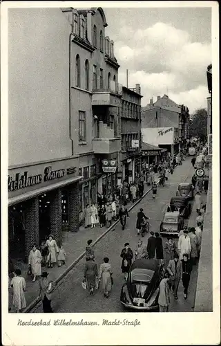 Ak Wilhelmshaven in Niedersachsen, Lichthaus Harms, Markt-Straße