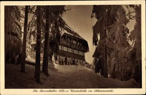 Ak Seebach in Baden Schwarzwald, Skihütte, Wanderhütte, Winter