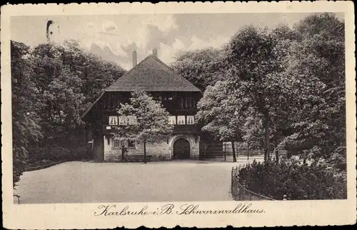 Ak Karlsruhe in Baden, Schwarzwaldhaus
