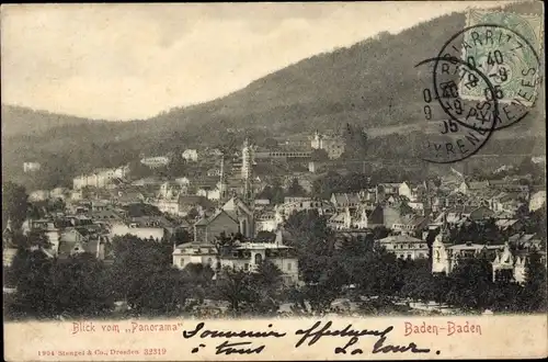 Ak Baden Baden am Schwarzwald, Panorama