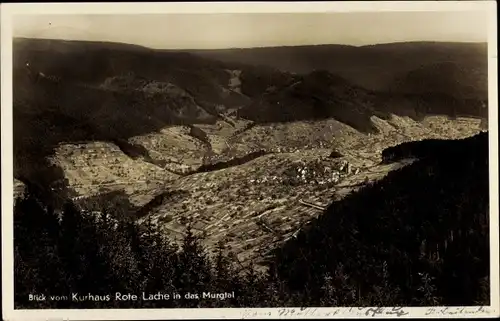 Ak Bermersbach Forbach im Schwarzwald Baden, Rote Lache, Panorama