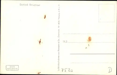 Ak Bruchsal im Kraichgau, Schloss