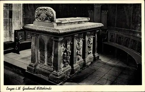 Ak Enger in Ostwestfalen, Grabmal Wittekinds