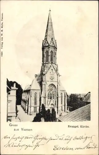 Ak Viersen in Nordrhein Westfalen, evangelische Kirche