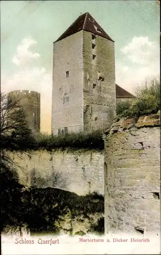 Ak Querfurt im Saalekreis, Schloss, Marterturm, Dicker Heinrich