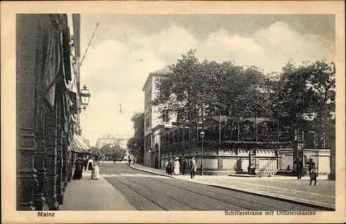Ak Mainz am Rhein, Schillerstraße, Offizierskasino