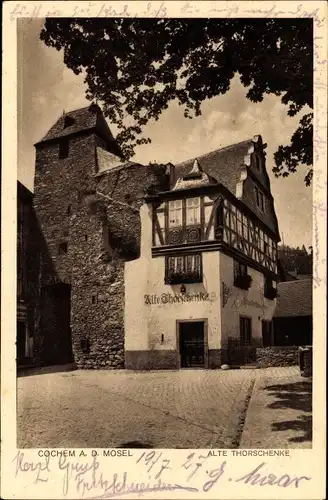 Ak Cochem Mosel, alte Torschenke