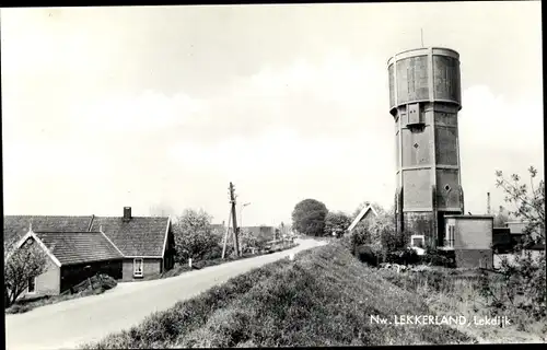 Ak Nieuw Lekkerland Molenlanden Südholland, Lekdijk, Wasserturm