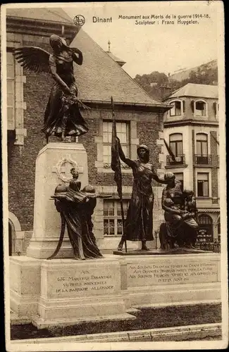 Ak Dinant Wallonien Namur, Denkmal für die Toten des Krieges 1914-18