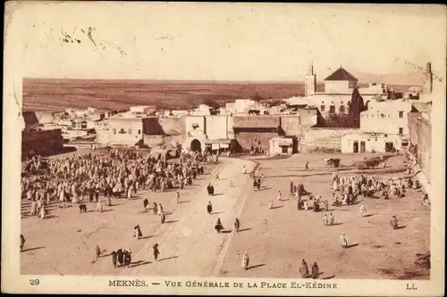 Ak Meknès Marokko, vue générale de la Plage El Kédine