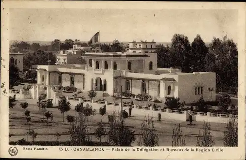 Ak Casablanca Marokko, Palast der Delegation