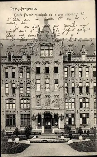 Ak Froyennes Tournai Wallonien Hennegau, Internat Passy Froyennes, Eingang