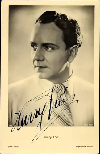 Ak Schauspieler und Regisseur Harry Piel, Portrait, Autogramm