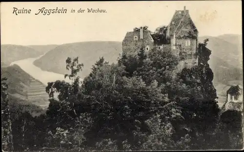 Ak Schönbühel Aggsbach in Niederösterreich, Burgruine Aggstein