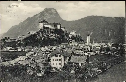 Ak Kufstein in Tirol, Totale mit Burg