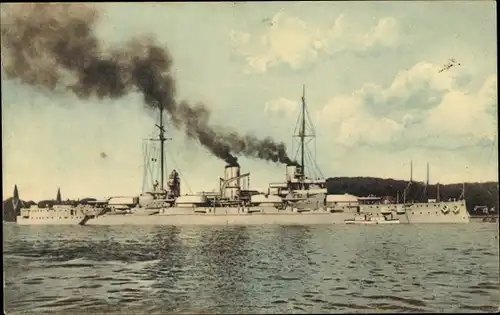Ak Deutsches Kriegsschiff SMS Posen, Dreadnought, Kaiserliche Marine