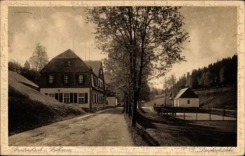 Ak Potůčky Breitenbach Region Karlsbad, Dreckschänke