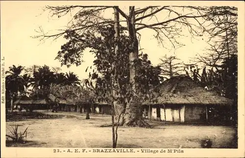 Ak Brazzaville Französisch Kongo, Dorf M'Pila