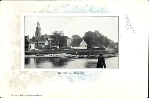 Ak Blokzijl Overijssel Niederlande, Kirche, Boote