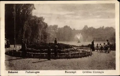 Ak București Bukarest Rumänien, Parkanlagen