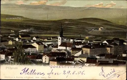 Ak Příbram Pibrans Mittelböhmen, Gesamtansicht