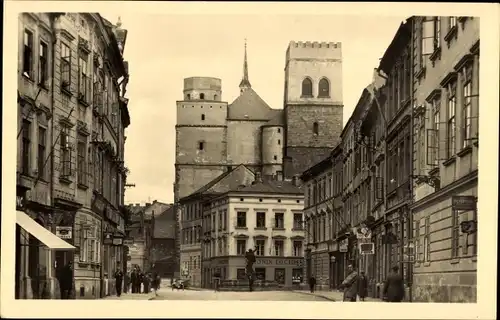 Ak Olomouc Region Olmütz, Straßenpartie