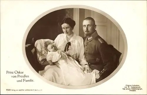 Ak Oskar Prinz von Preußen und Familie, Portrait, Liersch 7500