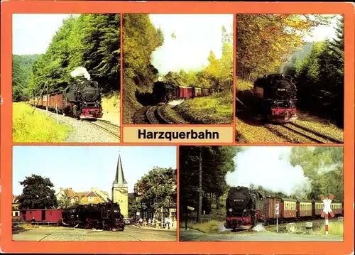 Ak Deutsche Eisenbahn, Dampflok, Harzquerbahn