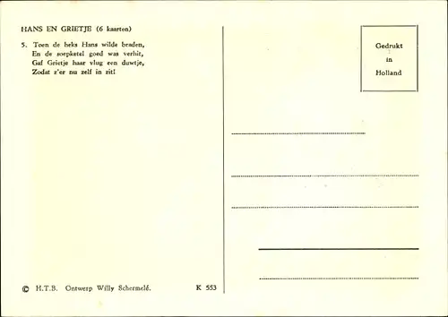 Künstler Ak Schermelé, Willy, Hänsel und Gretel, Märchen, Gebrüder Grimm, Hexe