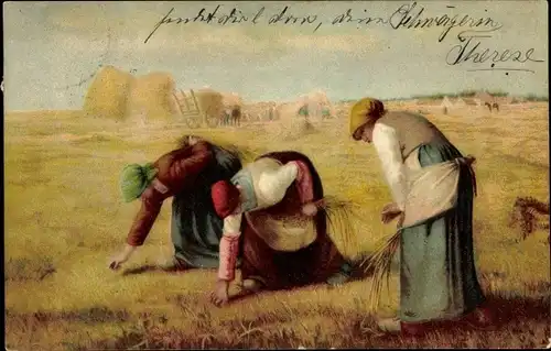 Ak Bäuerinnen bei der Ernte, Getreide, Landwirtschaft, Heu