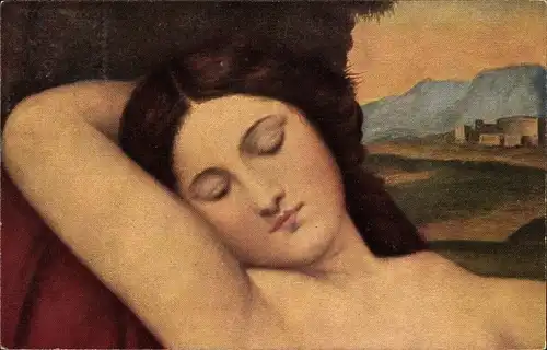 Künstler Ak Giorgione, Venus, Schlafende Frau