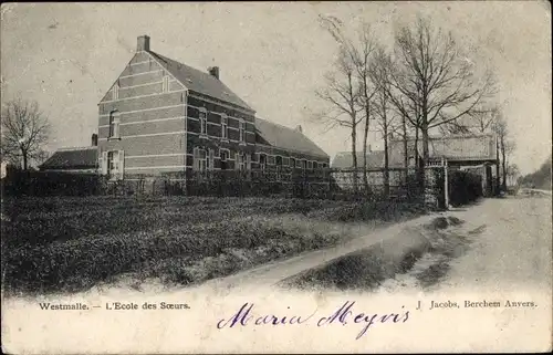 Ak Westmalle Malle Flandre Antwerpen, Die Schule der Schwestern
