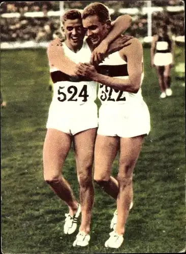 Sammelbild Heinerle, Leichtathletik, Manfred Germar und Armin Hary, Europameister