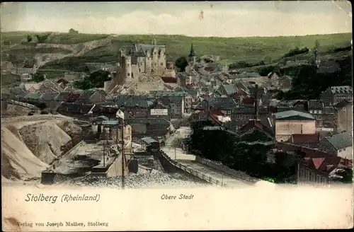 Ak Stolberg im Rheinland, Obere Stadt