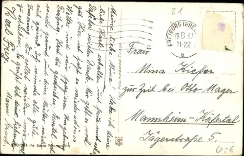 Ak Wiehre Freiburg im Breisgau, Bahnhof, Straßenseite, Litfaßsäule