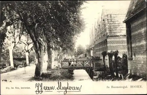 Ak Hoorn Nordholland Niederlande, 2. Boomsingel, Brücke