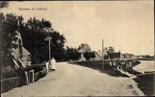 Ak Koedijk Nordholland Niederlande, Straßenpartie