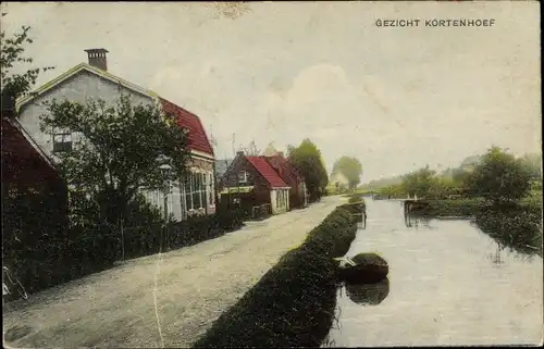 Ak Koedijk Nordholland Niederlande, Straßenpartie, Fluss