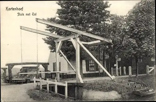 Ak Kortenhoef Nordholland, Schleuse mit Maut