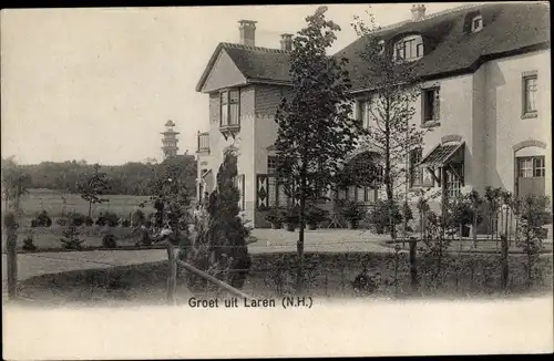 Ak Laren Nordholland Niederlande, Teilansicht der Villa