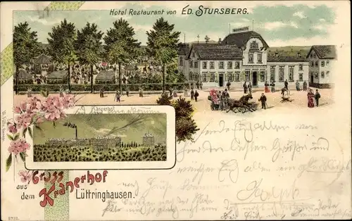 Litho Lüttringhausen Remscheid im Bergischen Land, Hotel Restaurant Kranerhof