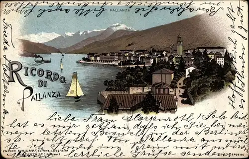 Litho Pallanza Lago Maggiore Piemonte, Totalansicht