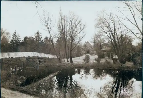 Foto Stade in Niedersachsen, Flusspartie mit Brücke