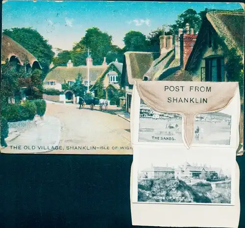 Leporello Ak Shanklin Isle of Wight England, The Sands, Home of Rest