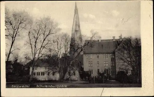 Ak Salzwedel in der Altmark, Schulenburgpark