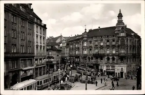 Ak Pforzheim im Schwarzwald, Leopoldplatz