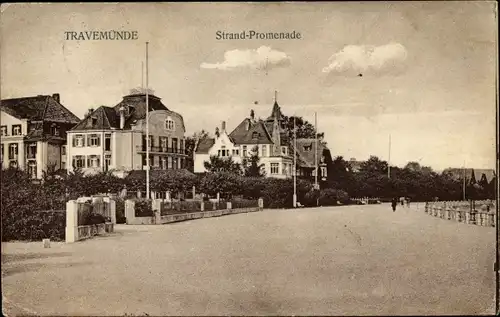 Ak Ostseebad Travemünde Lübeck, Strandpromenade