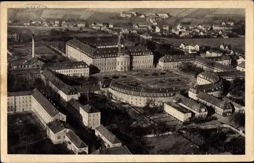 Ak Wermsdorf in Sachsen, Schloss Hubertusburg, Fliegeraufnahme