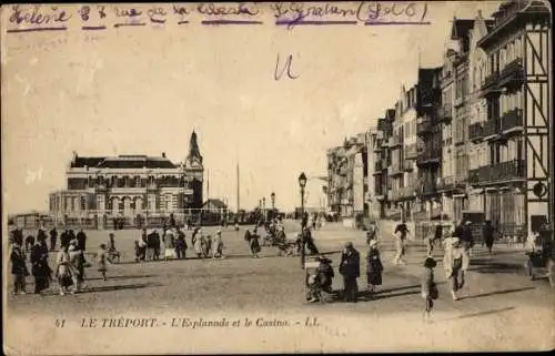Ak Le Tréport Seine Maritime, Esplanade, Casino