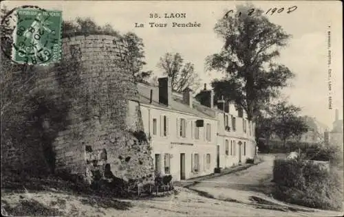 Ak Laon-Aisne, La Tour Penchee